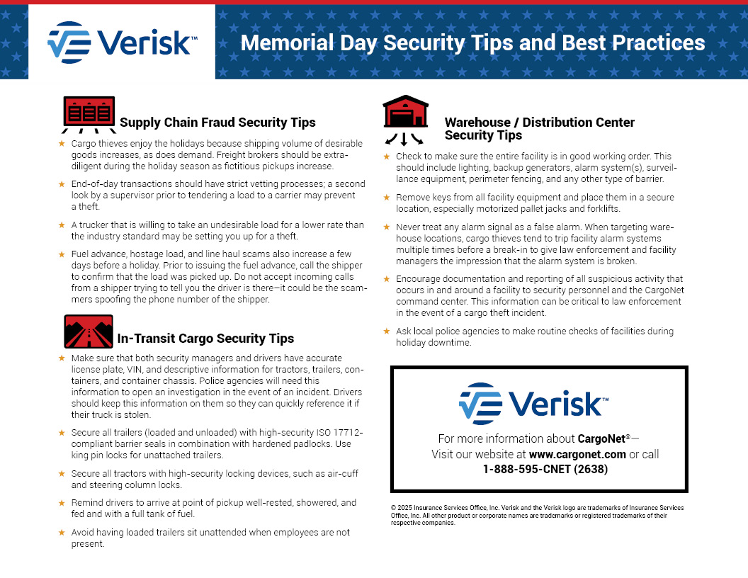 CargoNet Memorial Day 2025 Infographic2